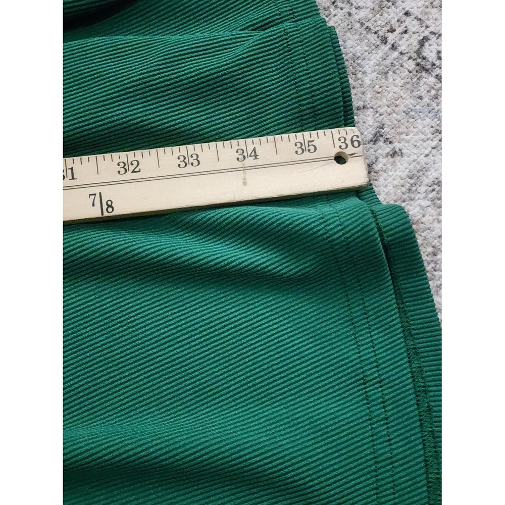 BTFBM Two Piece  Midi Skirt Set Green Ribbed Knit Crop Top Elastic Waist S - Picture 6 of 6